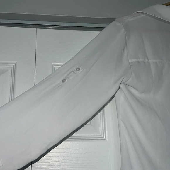 EXPRESS White Business Dress Buttoned Down Shirt - Picture 4 of 4